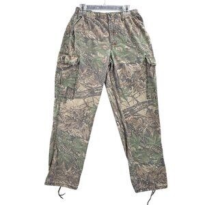 Vintage Spartan Realtree Cargo Pants Mens 31x34 Camo Elastic Hunting Made in USA
